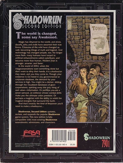 Shadowrun Second Edition Corebook (B Grade) (Genbrug)